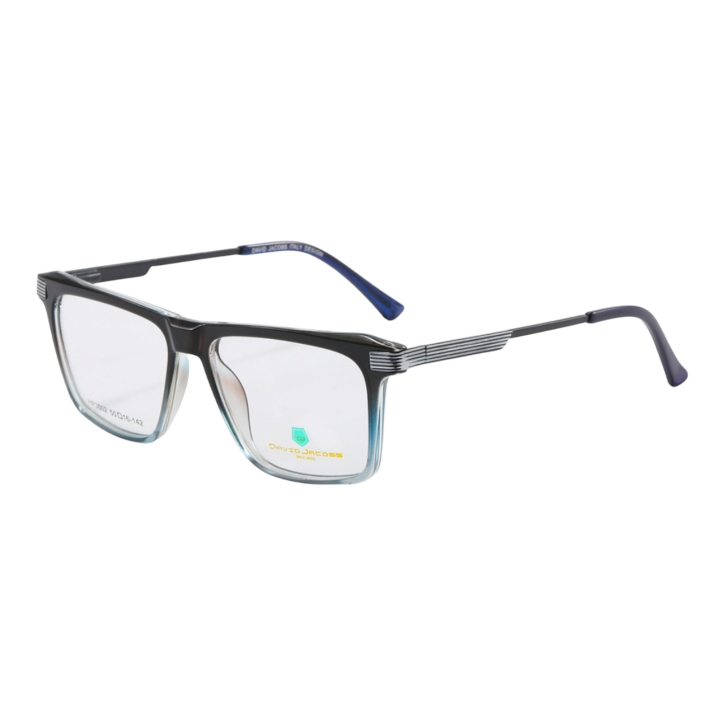 EVORA X David Jacobs HP3002 | Square Eyeglasses – Stylish Italian Design | 15+ Color Options | Unisex TR90 Frame (50-16-142) - EVORA