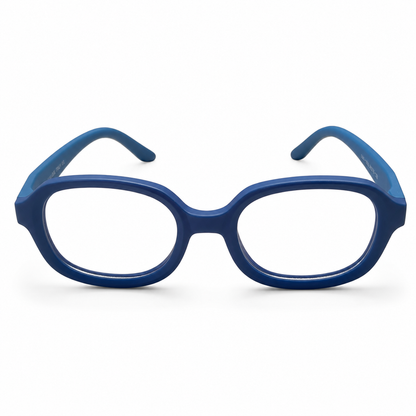 EVORA Kids Flex TR90 Eyeglasses – Navy Blue & Sky Blue | Model LLH-1008 | Size 48-18-136