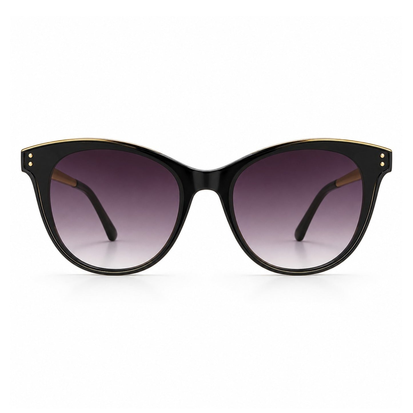 EVORA Midnight Muse – Premium Cat-Eye Black Sunglasses for Women