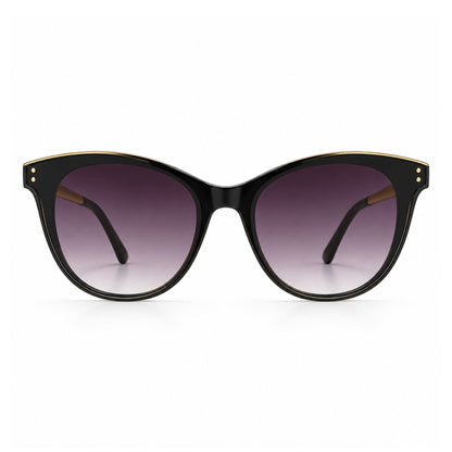 EVORA Midnight Muse – Premium Cat-Eye Black Sunglasses for Women