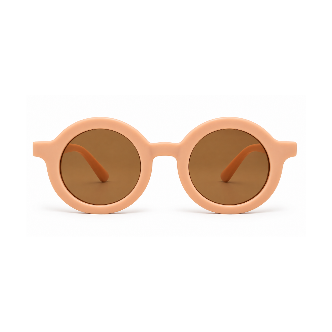 EVORA Kids Round Sunglasses – Peach | Ages 3–7 Years