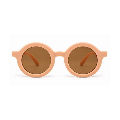 EVORA Kids Round Sunglasses – Peach | Ages 3–7 Years