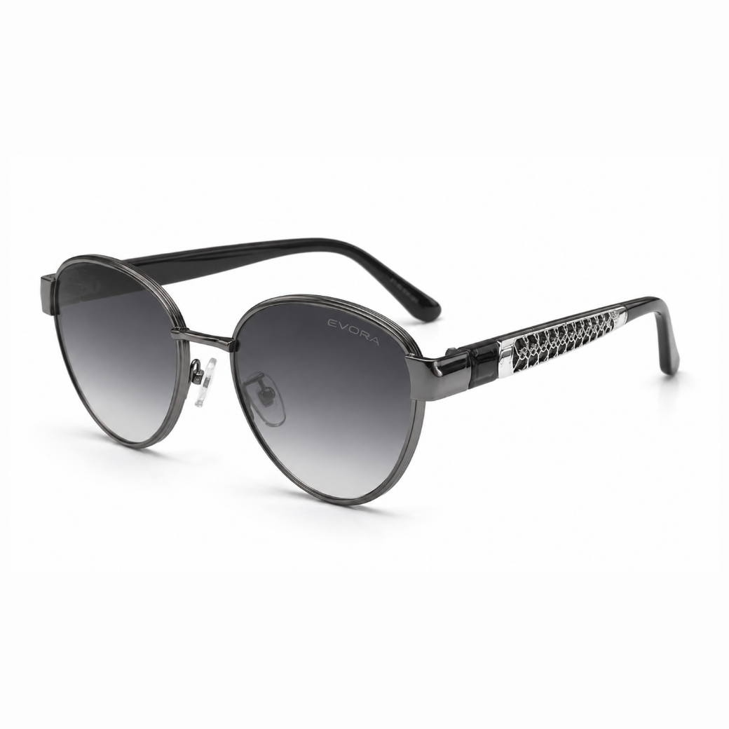 EVORA Celeste – Gunmetal Smoke Gradient Premium Sunglasses