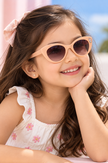 EVORA Kids Cat-Eye Sunglasses – Peach | Ages 3–7 Years