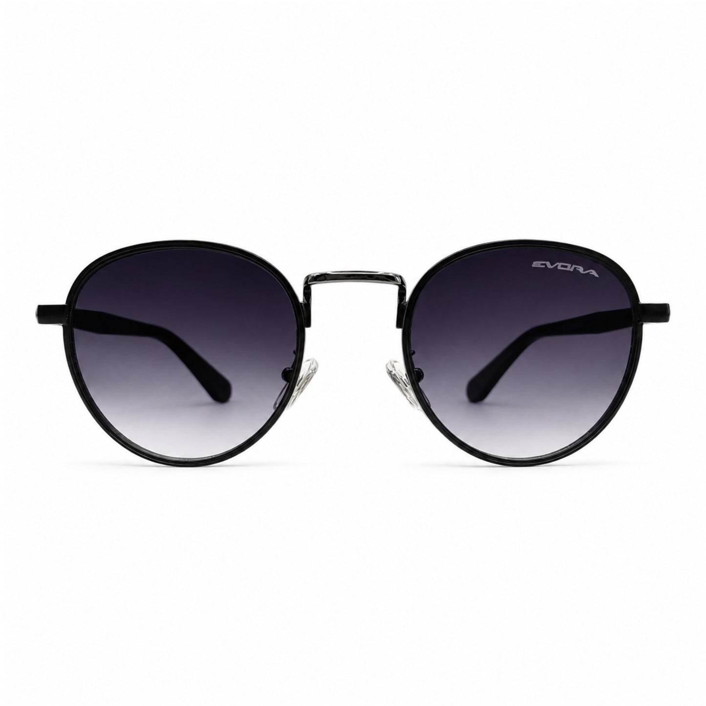 EVORA Shadow Orbit – Premium Round Black Sunglasses (Unisex)