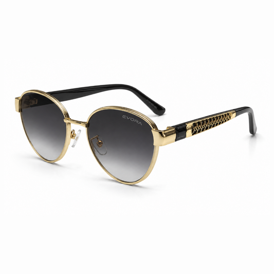 EVORA Celeste – Gold Smoke Gradient Premium Sunglasses