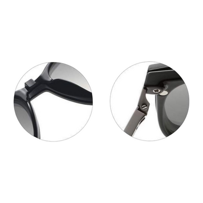 Grey Jack Clip-On Eyewear – 2-in-1 Magnetic Sunglasses | Polarized Lenses | TR90 Frame | GJ6070-C1 | Shine Black