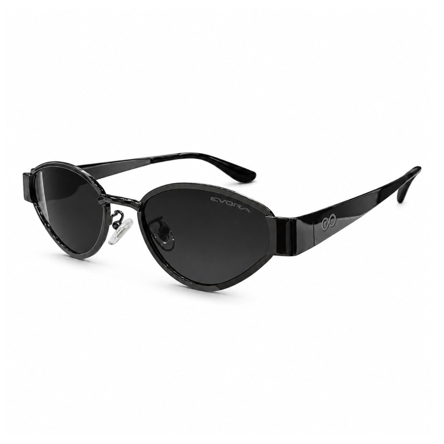 EVORA Eclipse Noir Premium Narrow Cat-Eye Sunglasses for Women
