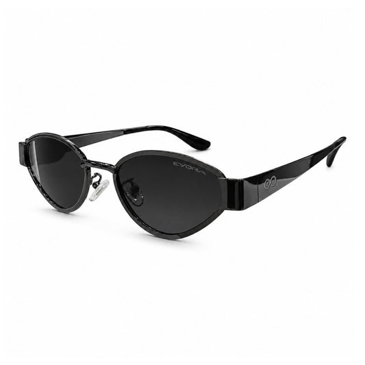 EVORA Eclipse Noir Premium Narrow Cat-Eye Sunglasses for Women