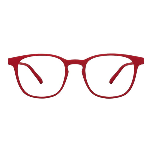 EVORA Hustle | Red | Zero Power Bluecut AntiGlare Computer Glasses | For Men & Women | Medium | EV10001