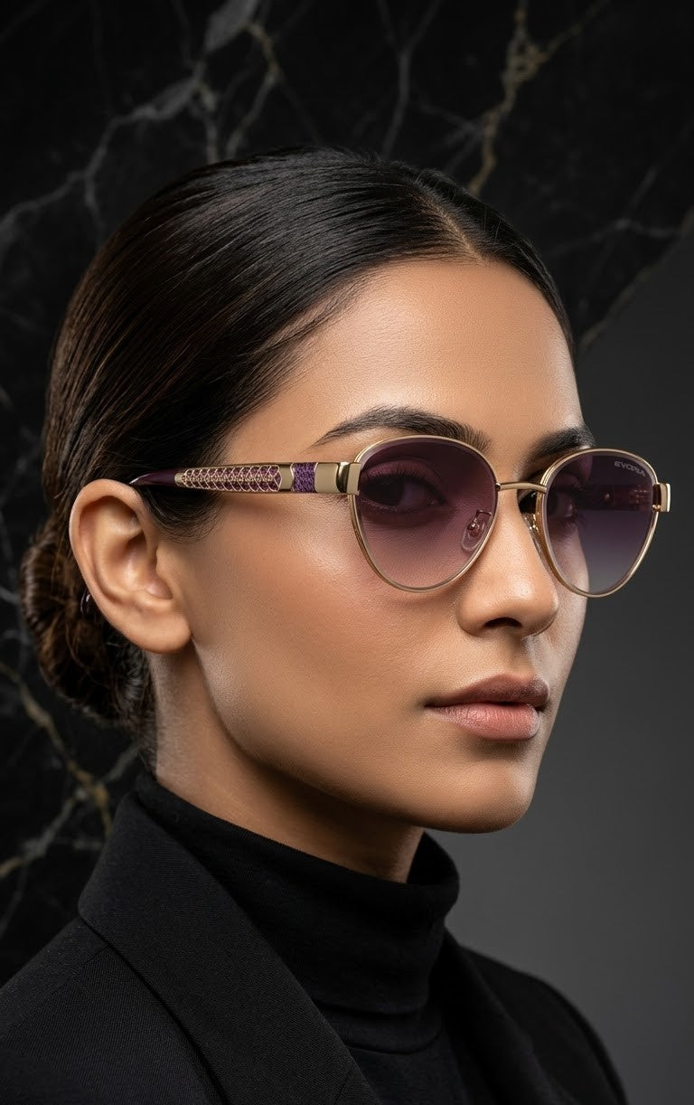 EVORA Lavender Luxe Premium Butterfly Sunglasses for Women