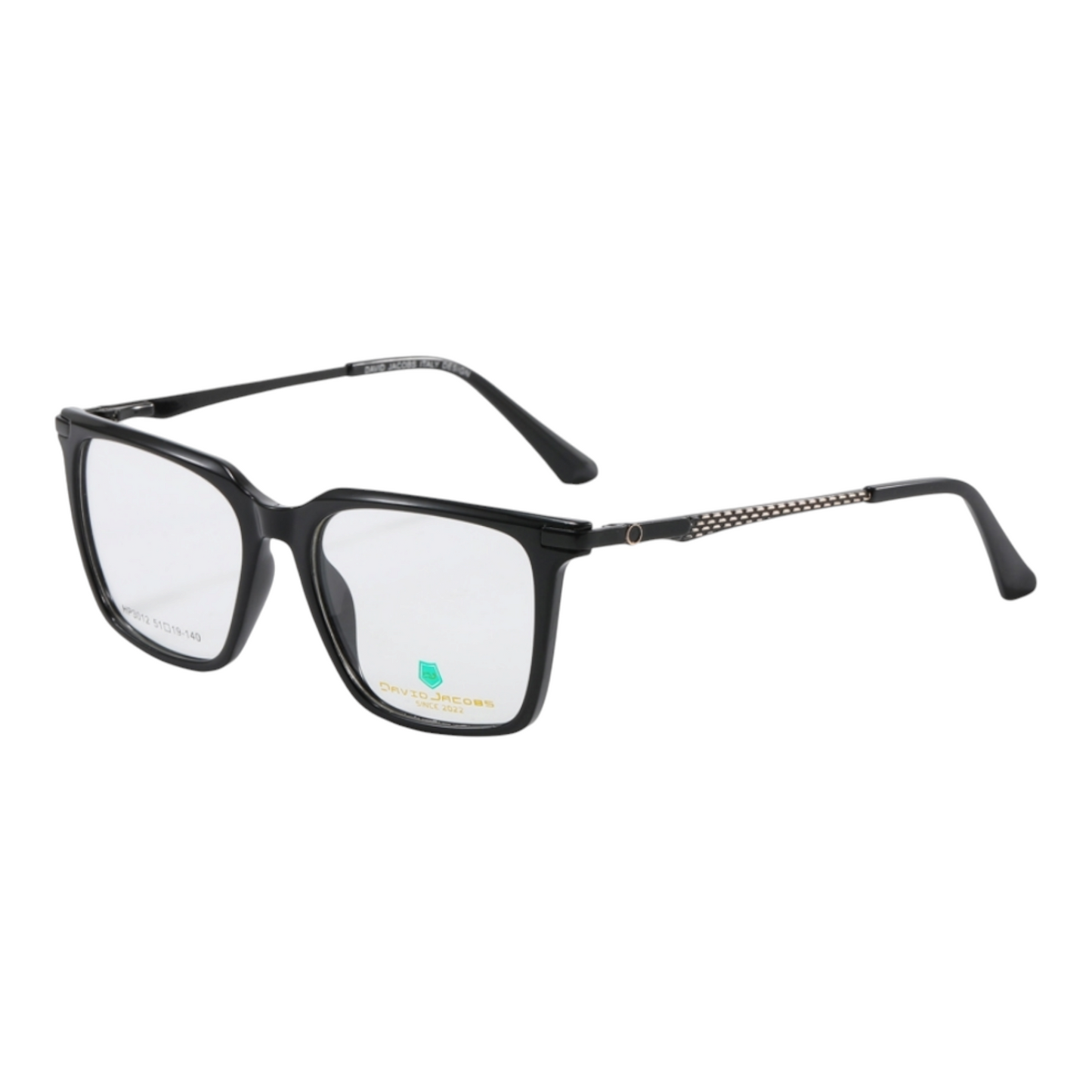EVORA X David Jacobs HP3012 | Square Eyeglasses – Stylish Italian Design | 15+ Color Options | Unisex TR90 Frame (51-19-140) - EVORA