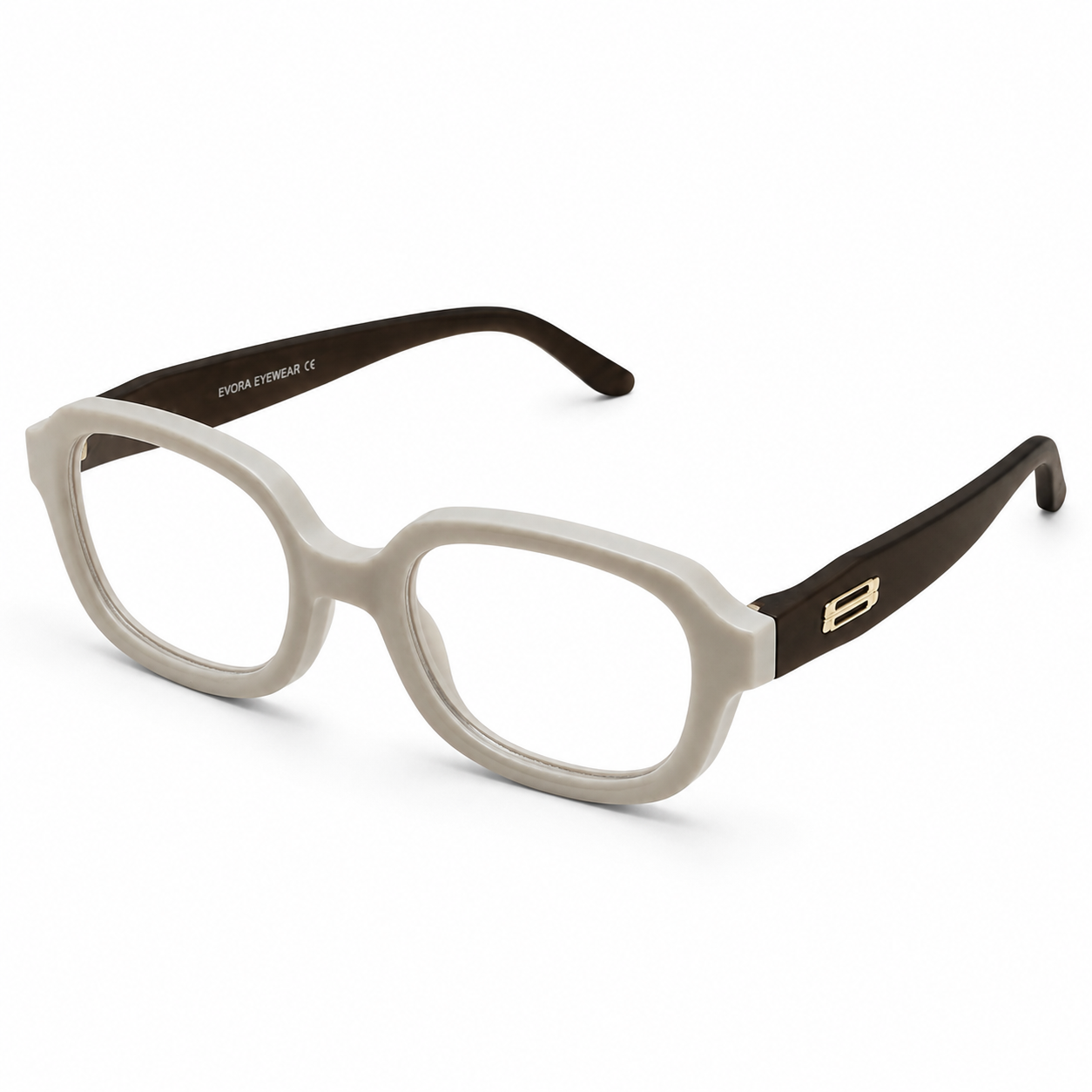 EVORA Kids Flex TR90 Eyeglasses – Pearl Grey & Smoke Black | Model LLH-1008 | Size 48-18-136