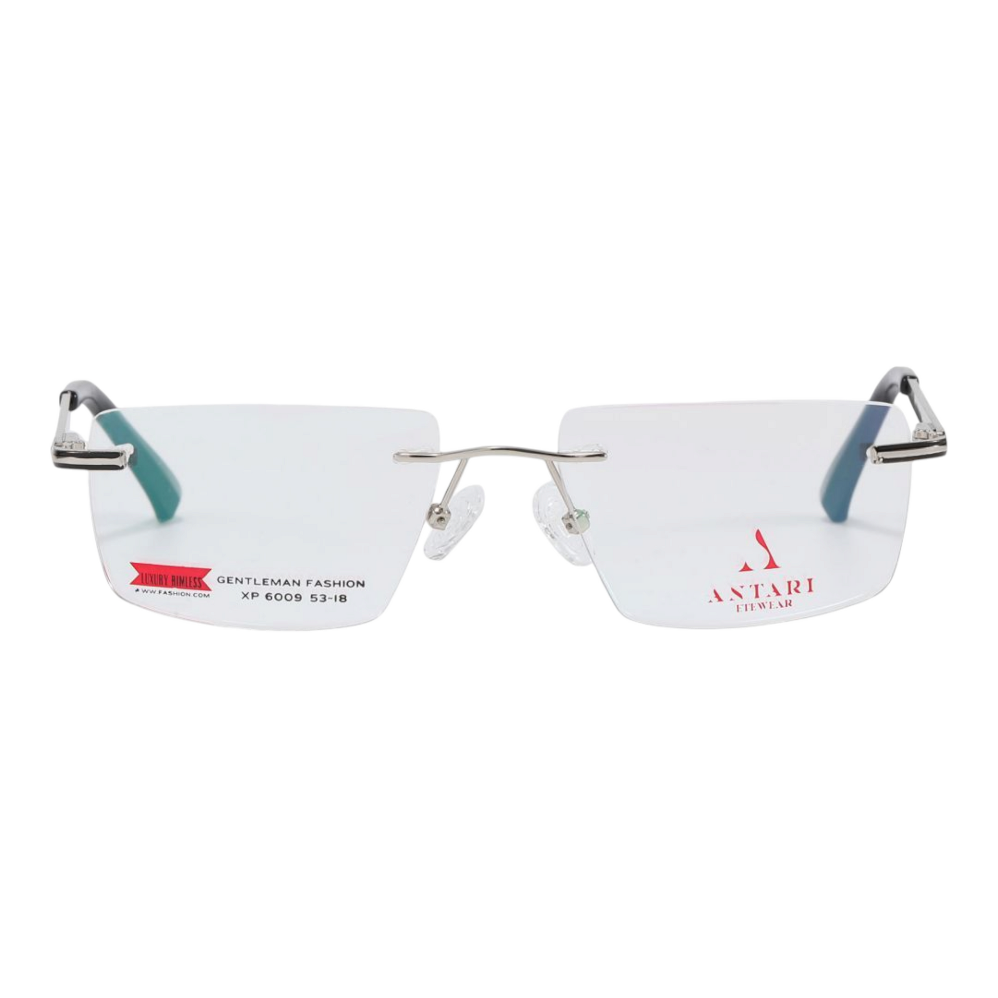 EVORA XP6009 – Silver Rimless Rectangle Eyeglasses - EVORA