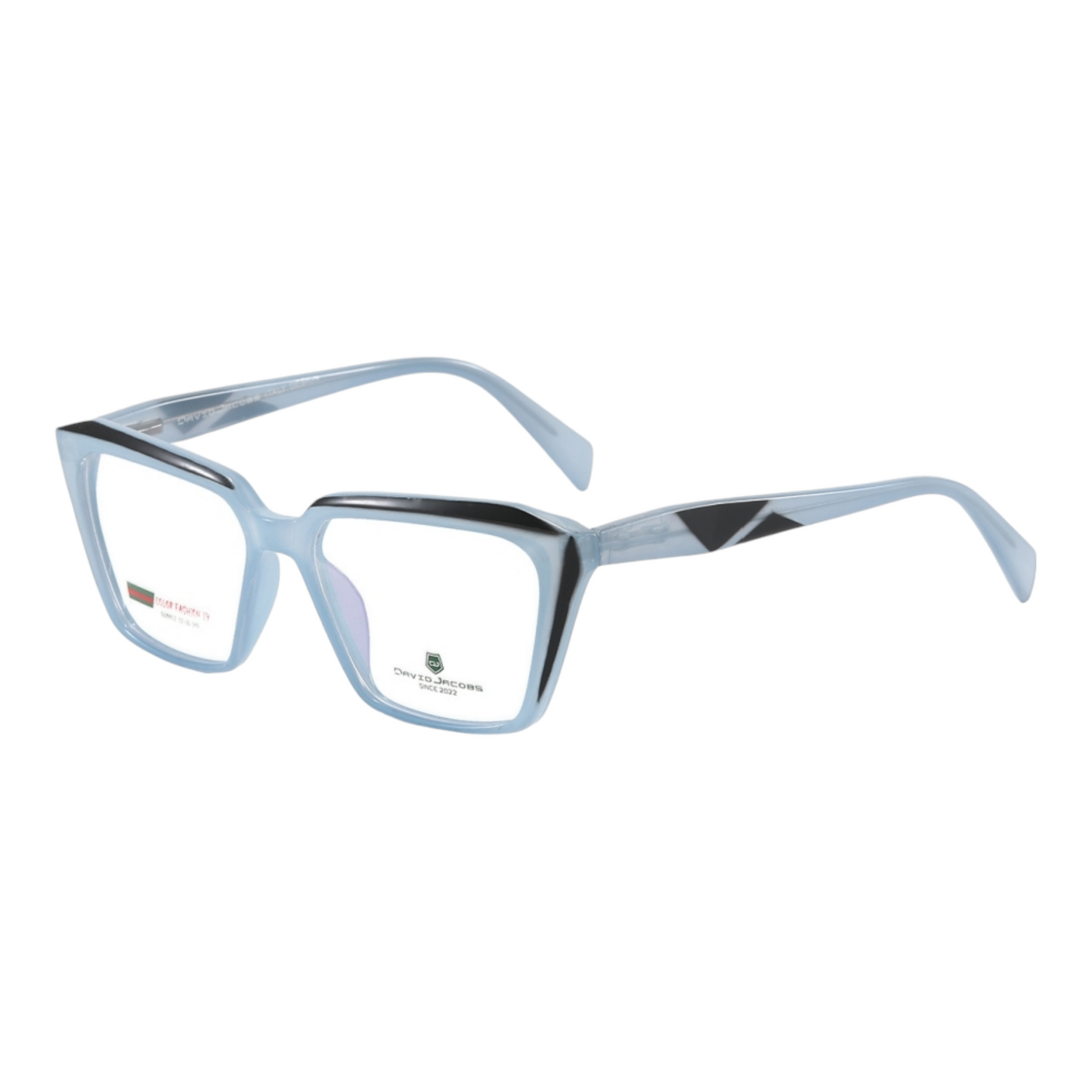 EVORA X David Jacobs GW9902 Premium Geometric Eyewear for Women – Chic TR90 Optical Frames | Size 52-16-145 | Blue Cut Lenses Compatible - EVORA