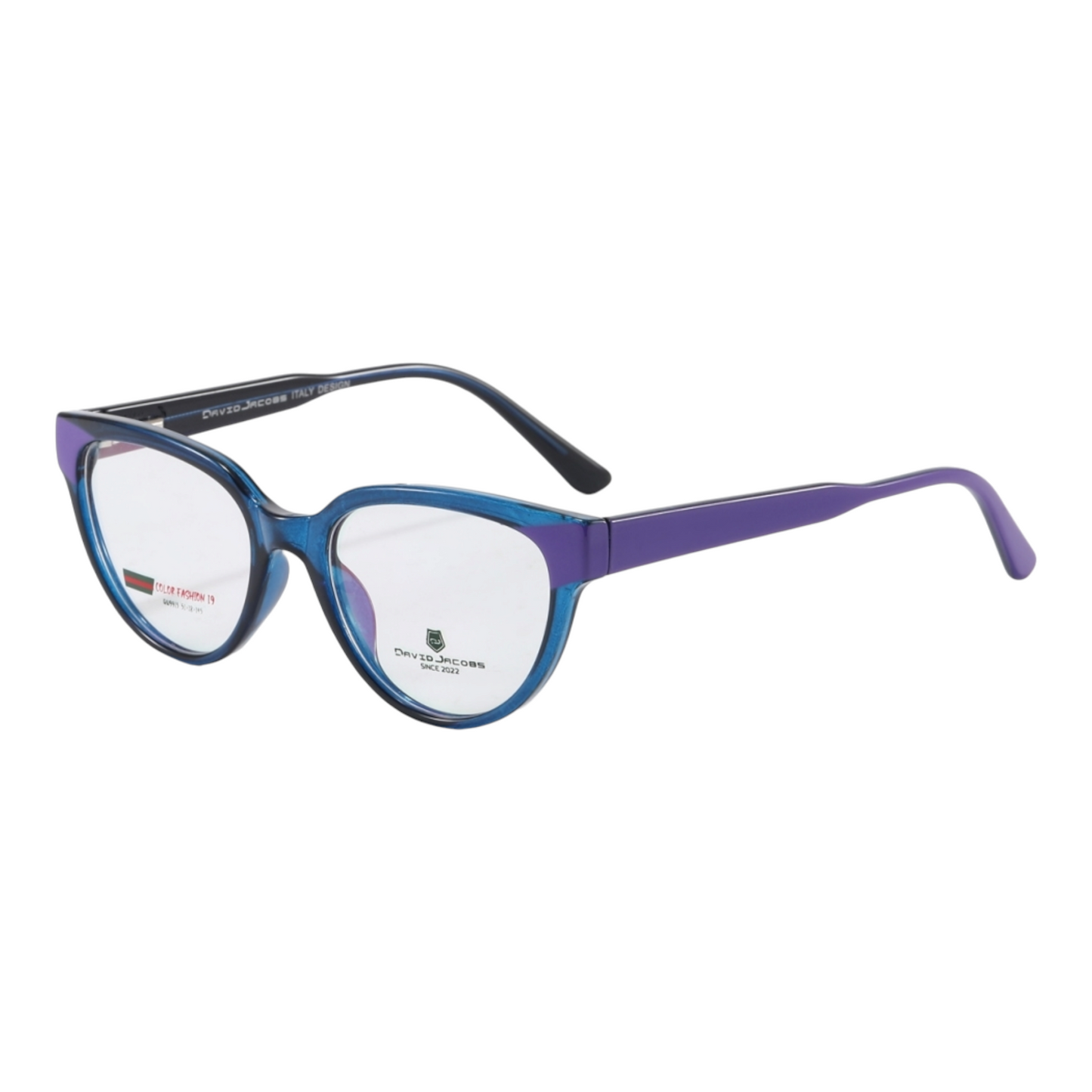 EVORA X David Jacobs GW9913 Cat-Eye Confidence Eyewear for Women – Designer TR90 Optical Frames | 10 Chic Color Options | Size 51-18-145 - EVORA