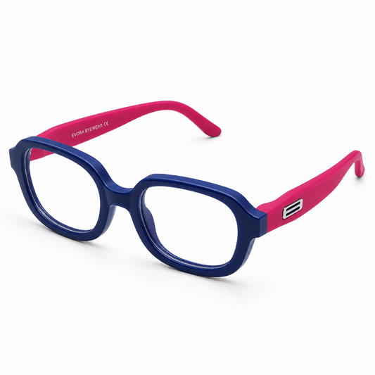 EVORA Kids Flex TR90 Eyeglasses – Blue & Pink | Model LLH-1008 | Size 48-18-136