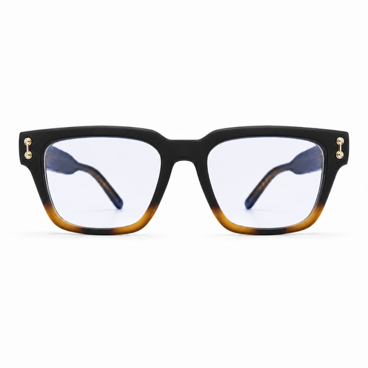 EVORA L7005 Midnight Ember Premium Acetate Eyewear Frame | Square Unisex Glasses | Size 51-19-151