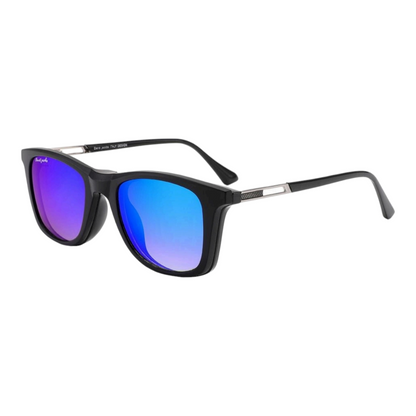 EVORA Magnetic Clip-On Sunglasses | 3-in-1 Black Polarized, Blue Mercury Lens & Night Vision Lenses | Model No. D2126