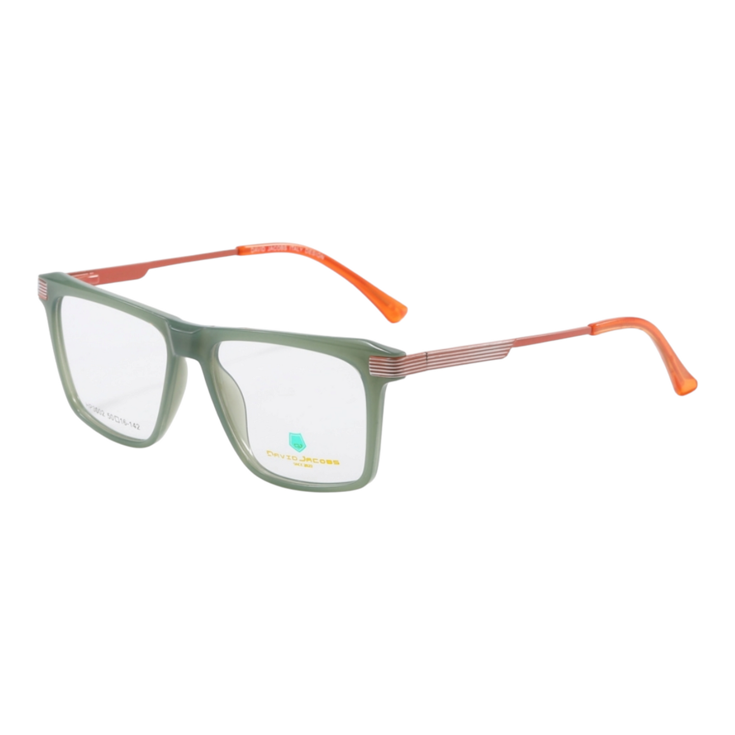 EVORA X David Jacobs HP3002 | Square Eyeglasses – Stylish Italian Design | 15+ Color Options | Unisex TR90 Frame (50-16-142) - EVORA