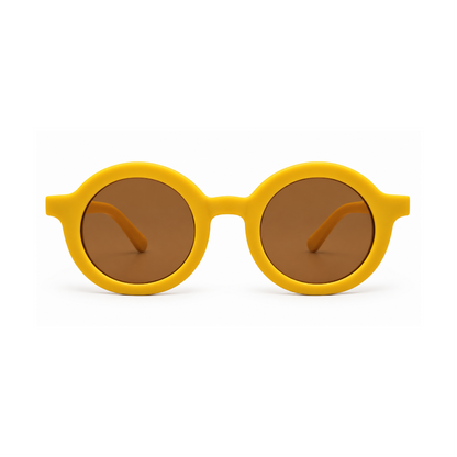 EVORA Kids Round Sunglasses – Yellow | Ages 3–7 Years