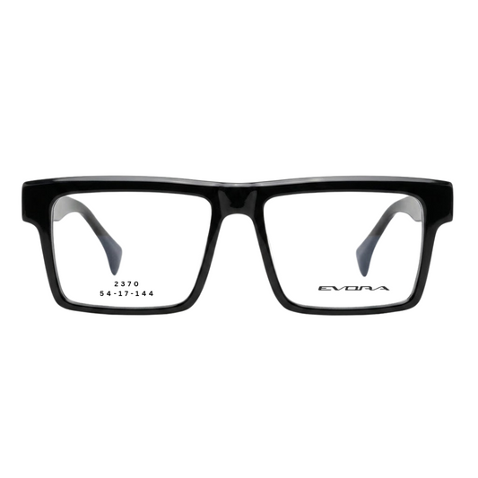 EVORA 2370 black rectangular full rim eyeglasses 54-17-144