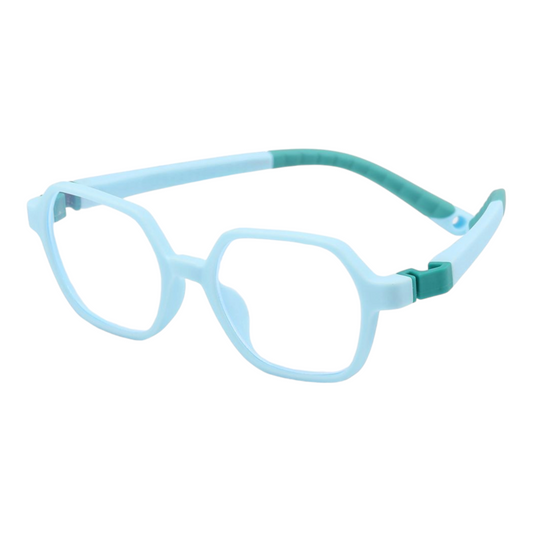 EVORA Digi Hooper Kids Eyewear – Model XW010 | Size 44-18-139 | Aqua Blue - EVORA