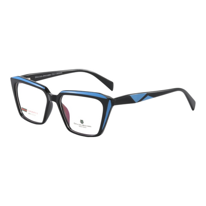 EVORA X David Jacobs GW9902 Premium Geometric Eyewear for Women – Chic TR90 Optical Frames | Size 52-16-145 | Blue Cut Lenses Compatible - EVORA