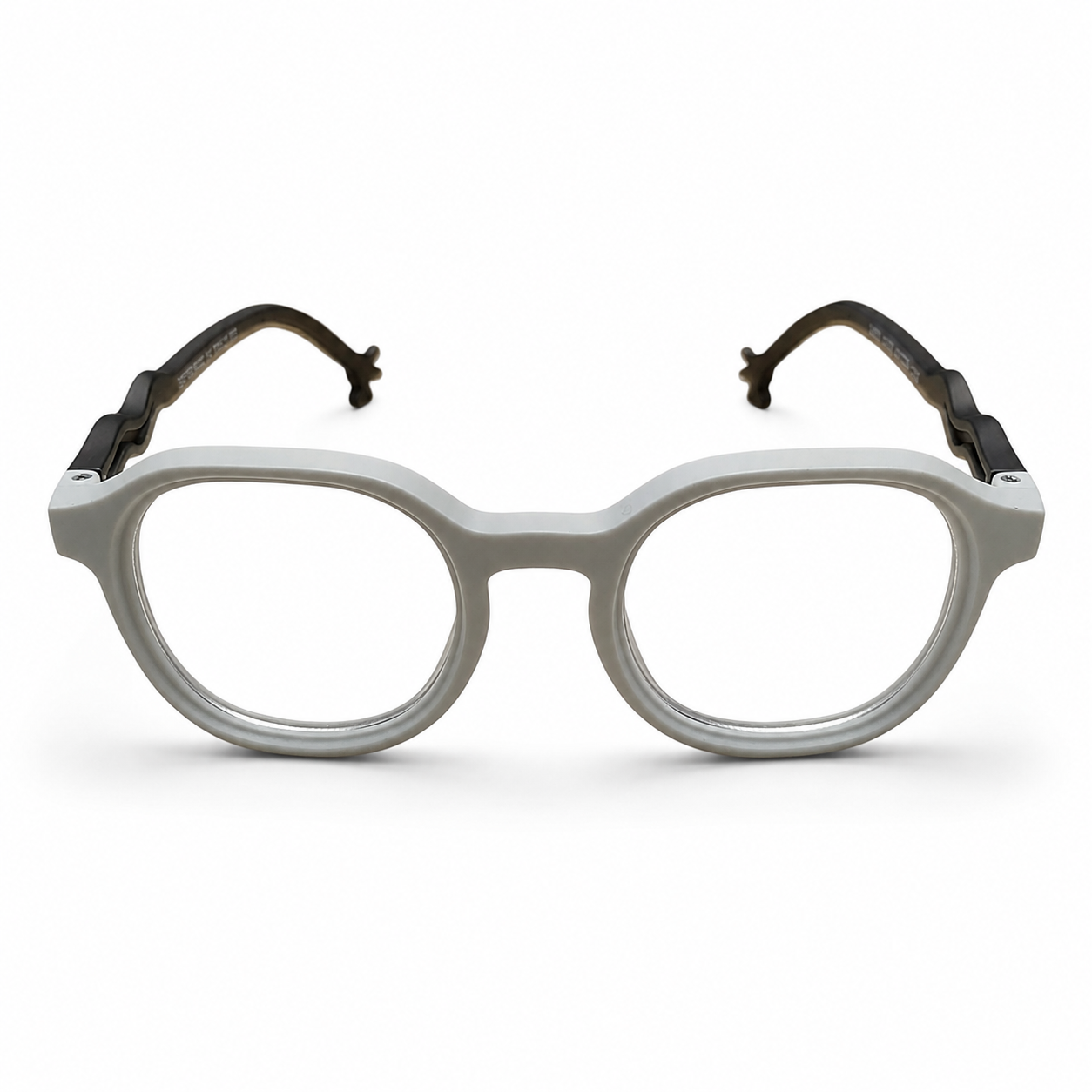 EVORA Kids Flex TR90 Eyeglasses – Pearl Grey & Smoke Black | Model LHH-1010 | 44-20-130