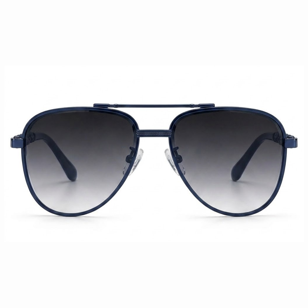 EVORA Monarch – Navy Blue Aviator Premium Sunglasses