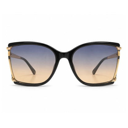 EVORA Eclipse Luxe – Premium Oversized Square Black Sunglasses for Women