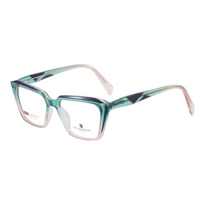 EVORA X David Jacobs GW9902 Premium Geometric Eyewear for Women – Chic TR90 Optical Frames | Size 52-16-145 | Blue Cut Lenses Compatible - EVORA