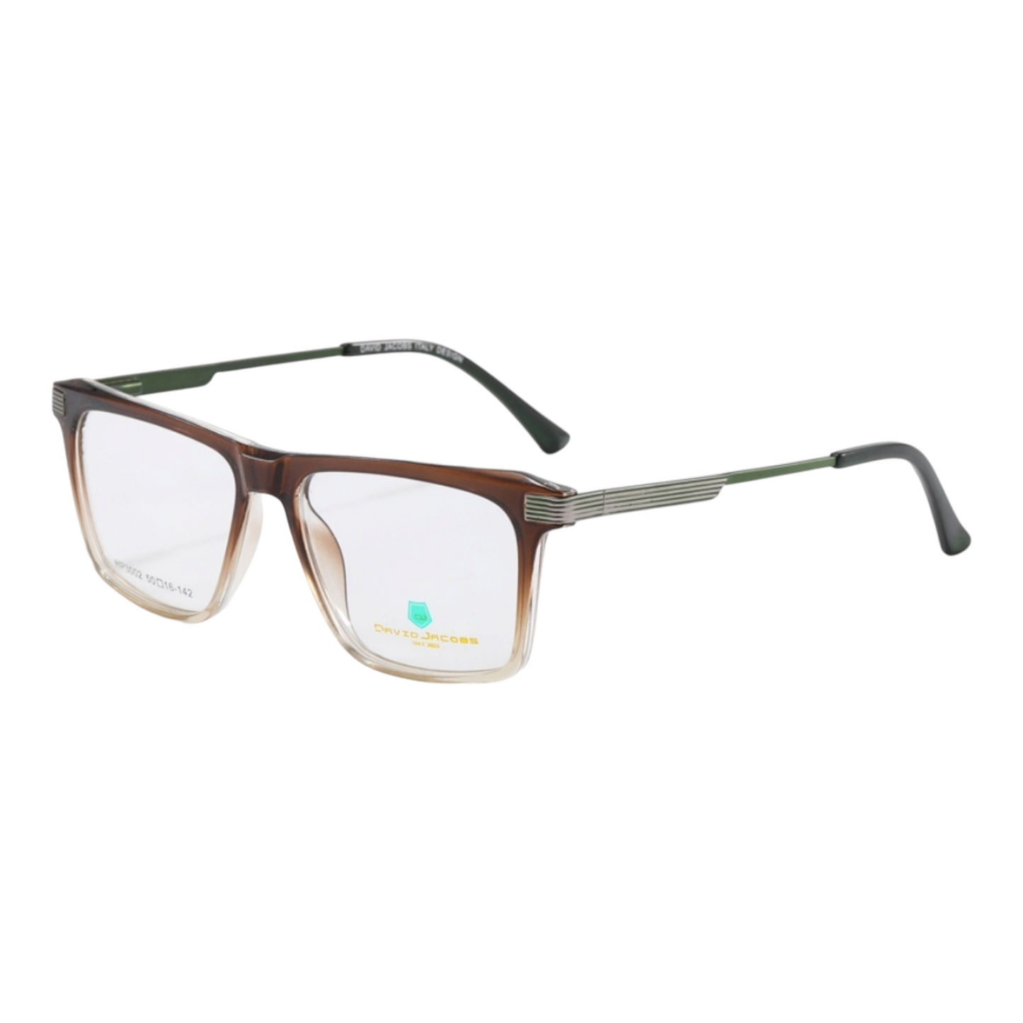 EVORA X David Jacobs HP3002 | Square Eyeglasses – Stylish Italian Design | 15+ Color Options | Unisex TR90 Frame (50-16-142) - EVORA