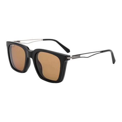 EVORA Magnetic Clip-On Sunglasses | 3-in-1 Black Polarized, Brown & Night Vision Lenses | Model No. D2123