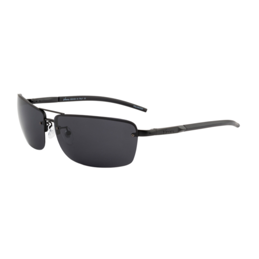GT HA90539 Black Rimless Sunglasses – Classic Smoke Lens (C7)