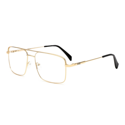 EV30009 Lightweight Metal Eyeglasses | Stylish Rectangle Frames for Men & Women | 52-18-142