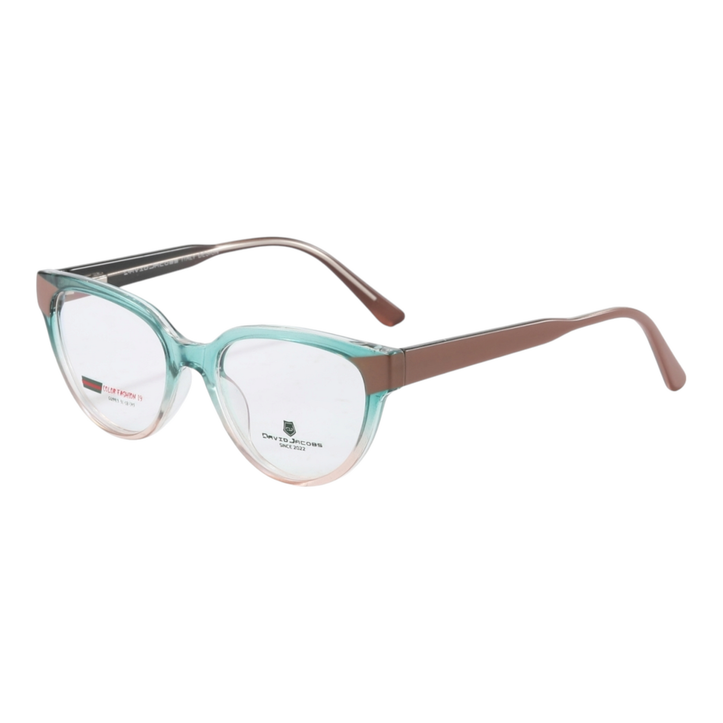 EVORA X David Jacobs GW9913 Cat-Eye Confidence Eyewear for Women – Designer TR90 Optical Frames | 10 Chic Color Options | Size 51-18-145 - EVORA