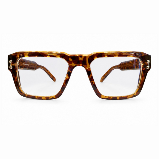 EVORA L7006 Havana Heritage Premium Square Acetate Eyewear Frame | Classic Tortoise | Size 52-21-146