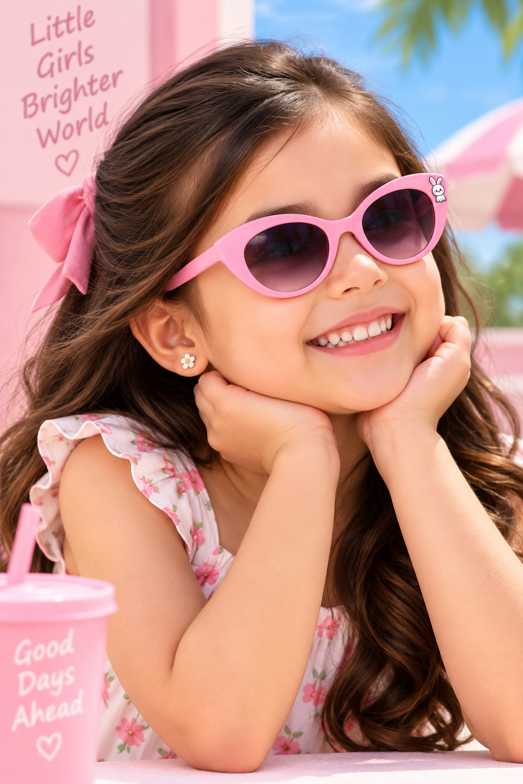 EVORA Kids Cat-Eye Sunglasses – Pink | Ages 3–7 Years