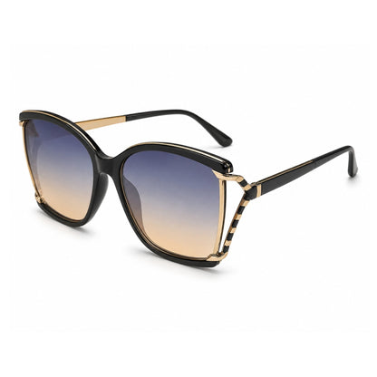 EVORA Eclipse Luxe – Premium Oversized Square Black Sunglasses for Women