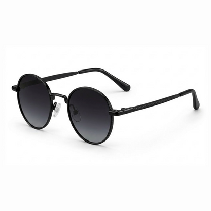 EVORA Eclipse – Matte Black Round Premium Sunglasses