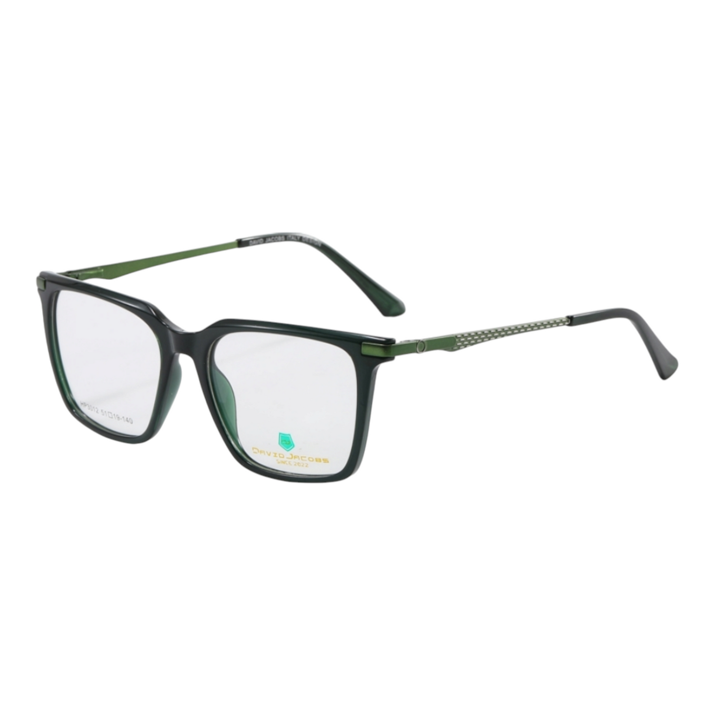 EVORA X David Jacobs HP3012 | Square Eyeglasses – Stylish Italian Design | 15+ Color Options | Unisex TR90 Frame (51-19-140) - EVORA