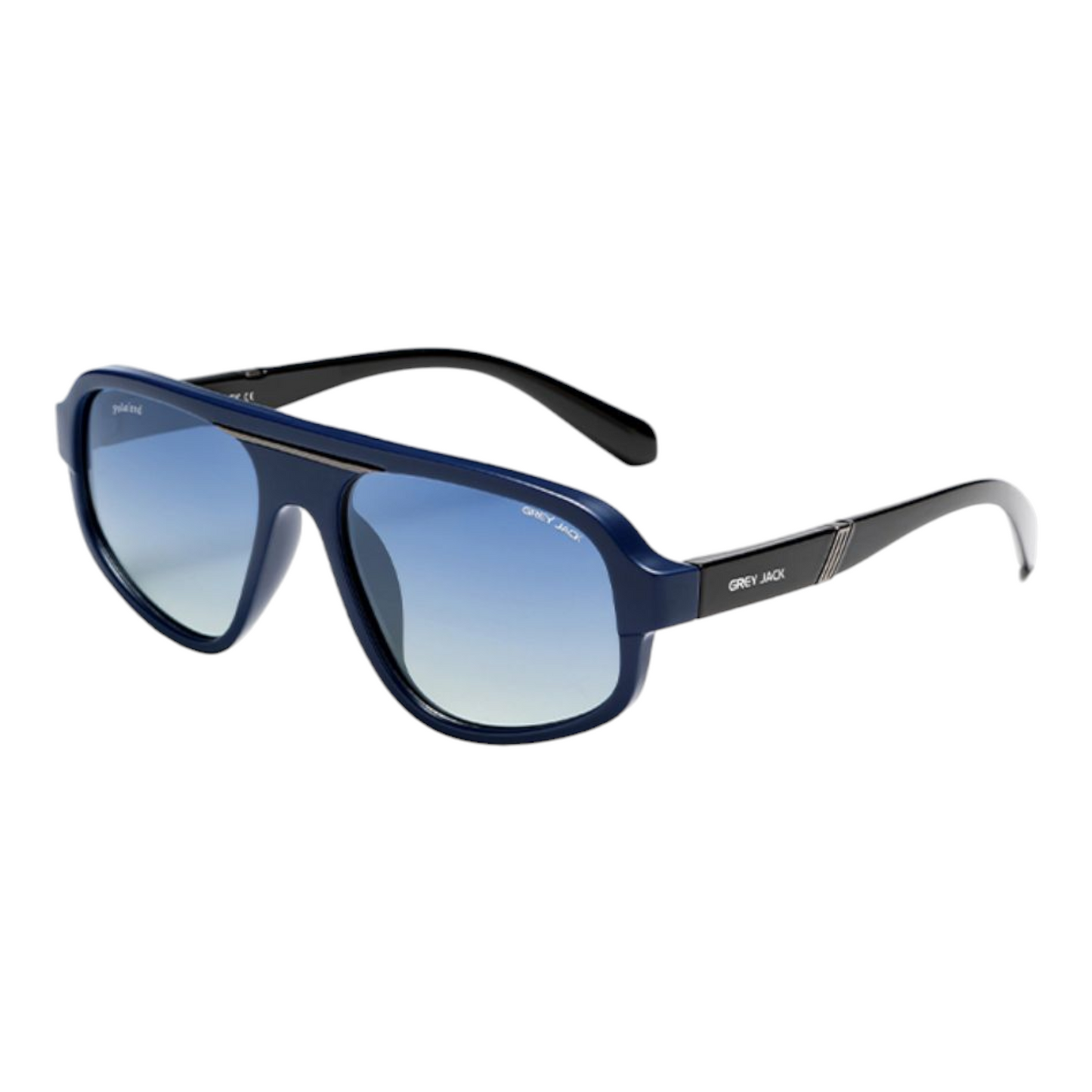 Grey Jack GJ A040 Polarized Aviator Sunglasses – Blue Frame with Blue Lens for Men