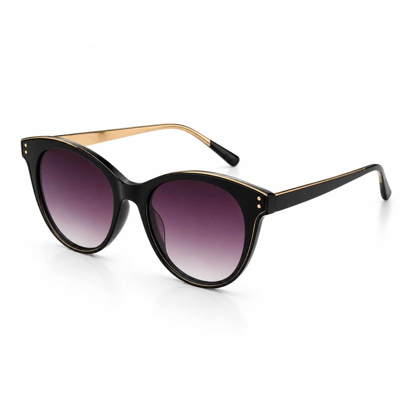 EVORA Midnight Muse – Premium Cat-Eye Black Sunglasses for Women