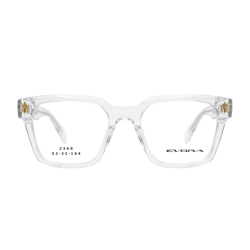 EVORA 2349 Crystal Clear Rectangular Eyeglasses