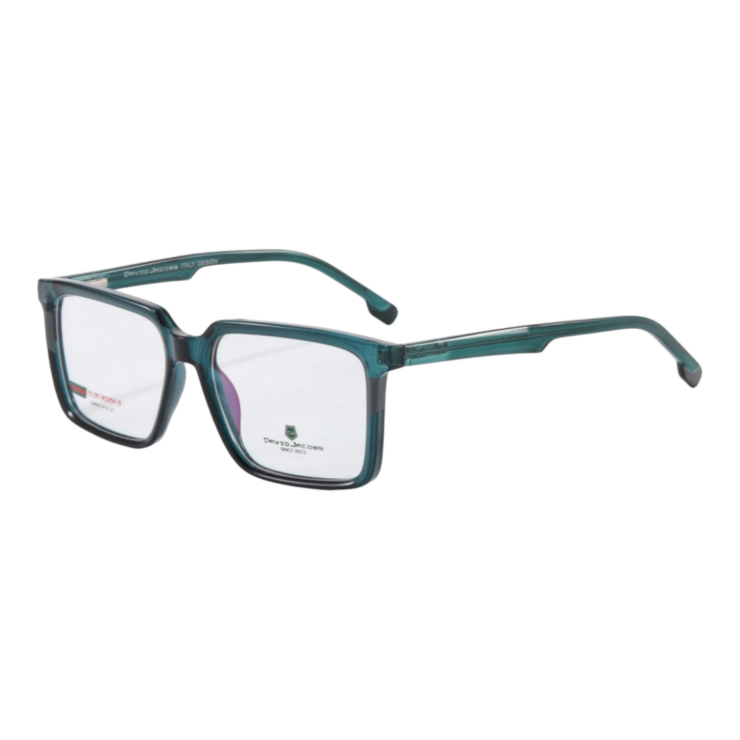 EVORA X David Jacobs GW9908 Rectangle Eyewear for Men & Women – Trendy TR90 Optical Frames in 6 Colors | Blue Light Compatible | Size 54-16-145 - EVORA