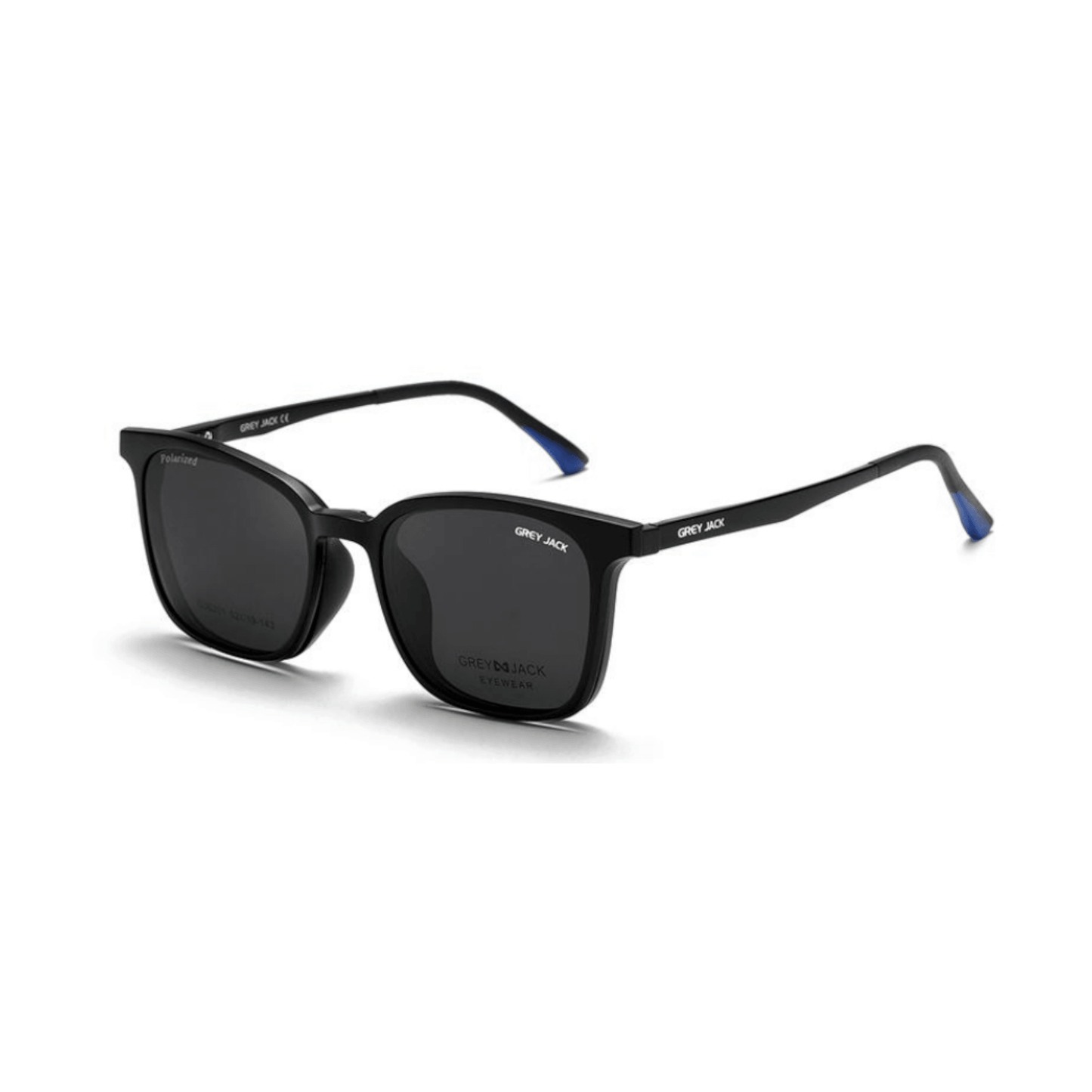 Grey Jack Clip On | Magnetic On Sunglasses Frame | GJ6201 | Matte Black | 52-19-143