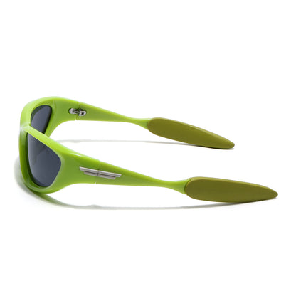 EVORA Neon Green Wraparound Sunglasses for Men & Women | UV400 Protection | Premium Sport & Street Style Eyewear