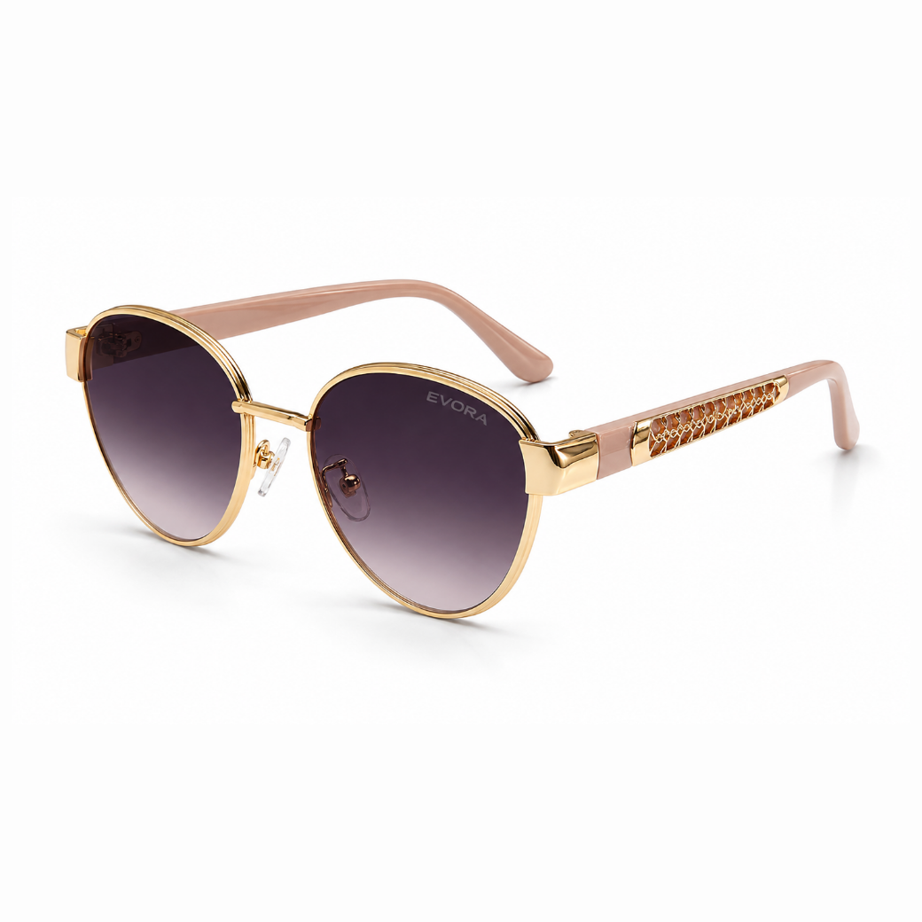 EVORA Celeste – Gold Plum Gradient Premium Sunglasses