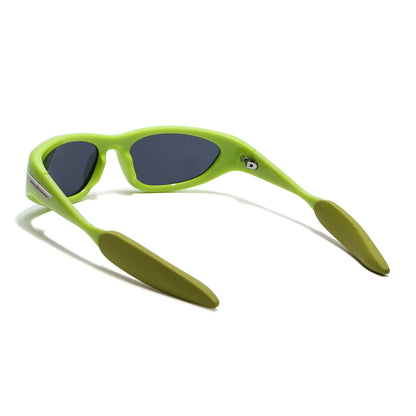 EVORA Neon Green Wraparound Sunglasses for Men & Women | UV400 Protection | Premium Sport & Street Style Eyewear